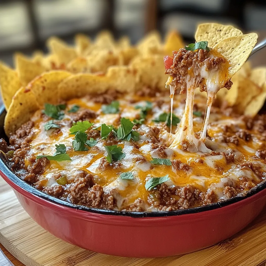 A bowl of Texas Trash Dip with a spoon in it.