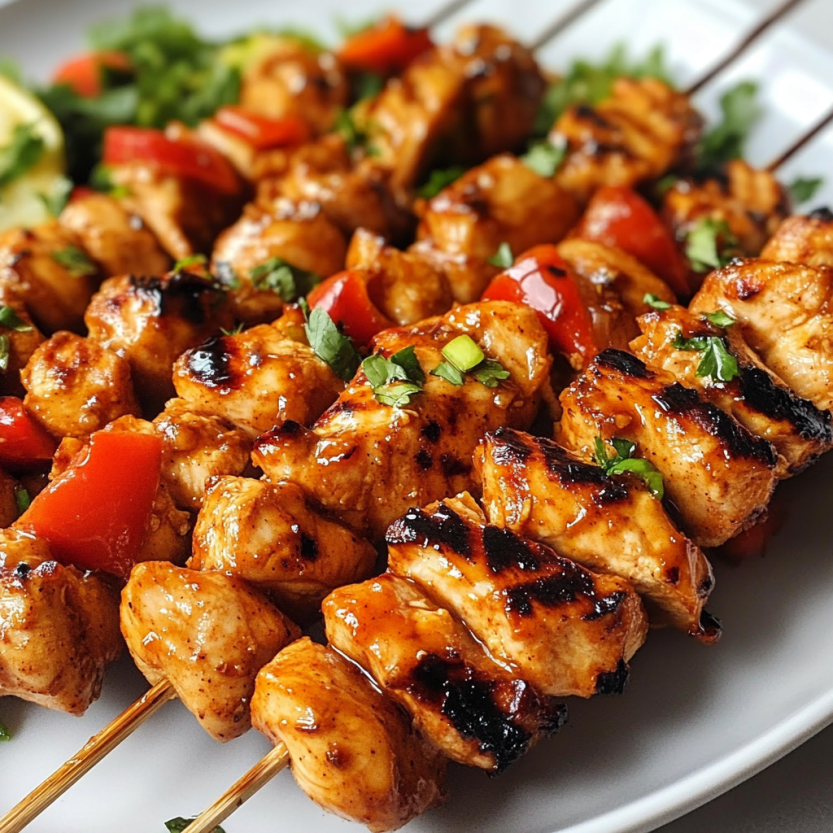 Chipotle Honey Chicken Skewers.