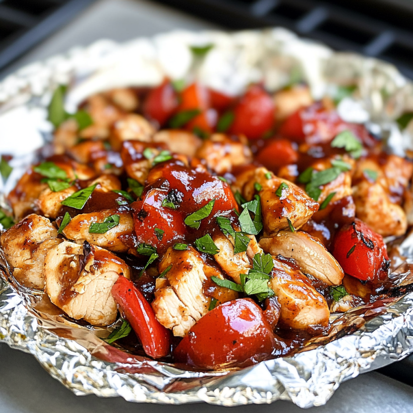 Une image de BBQ Chicken Foil Packs.