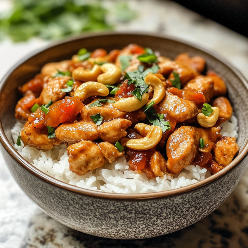 Bol de riz garni de noix et de légumes verts.