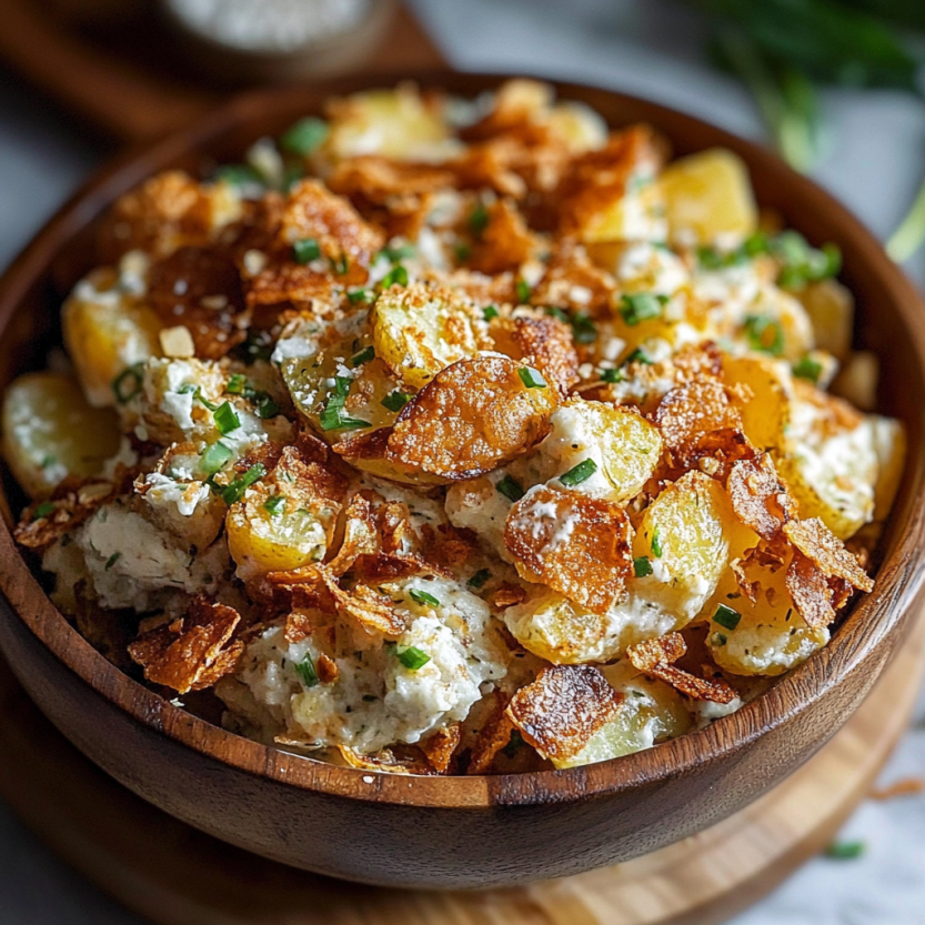 A bowl full of golden crispy potatoes.