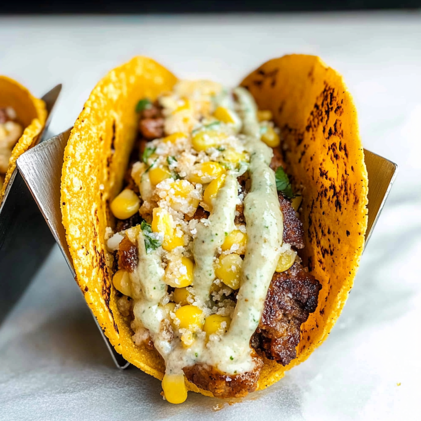 Des tacos de riz et de maïs avec des sauces et des légumes.