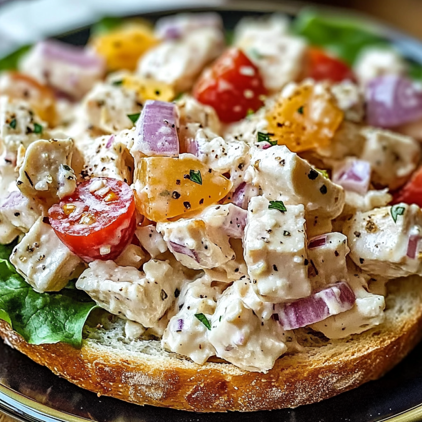 A chicken salad loaded Italian grinder style.