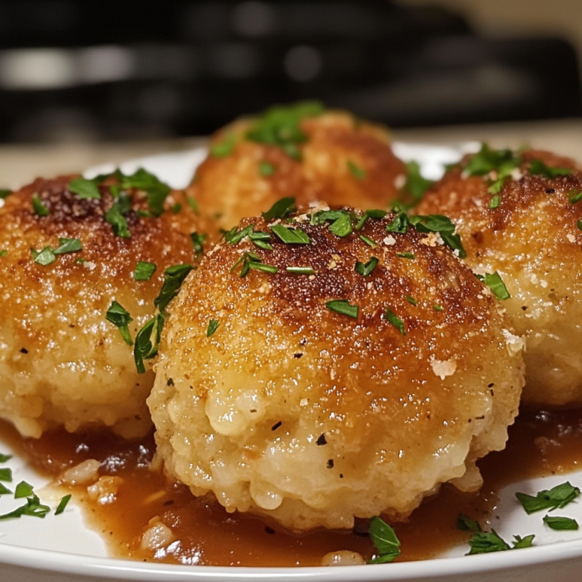 Michael Symon's arancini served on a platter.