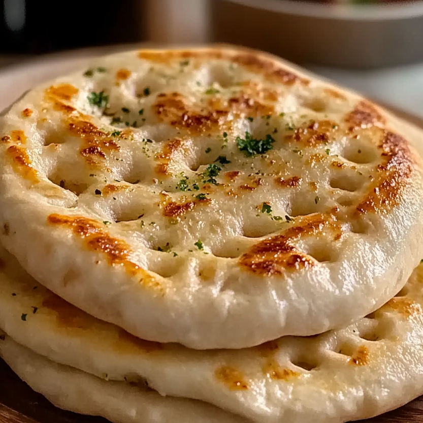 Une pâte de pain sans four est servie sur une table.