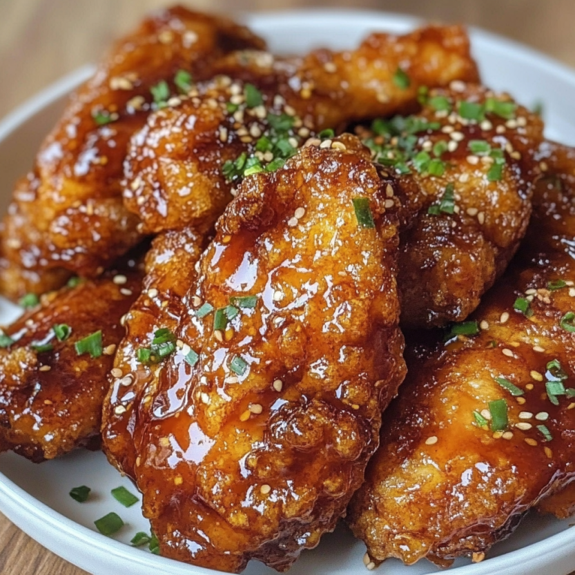 A plate of honey butter fried chicken.