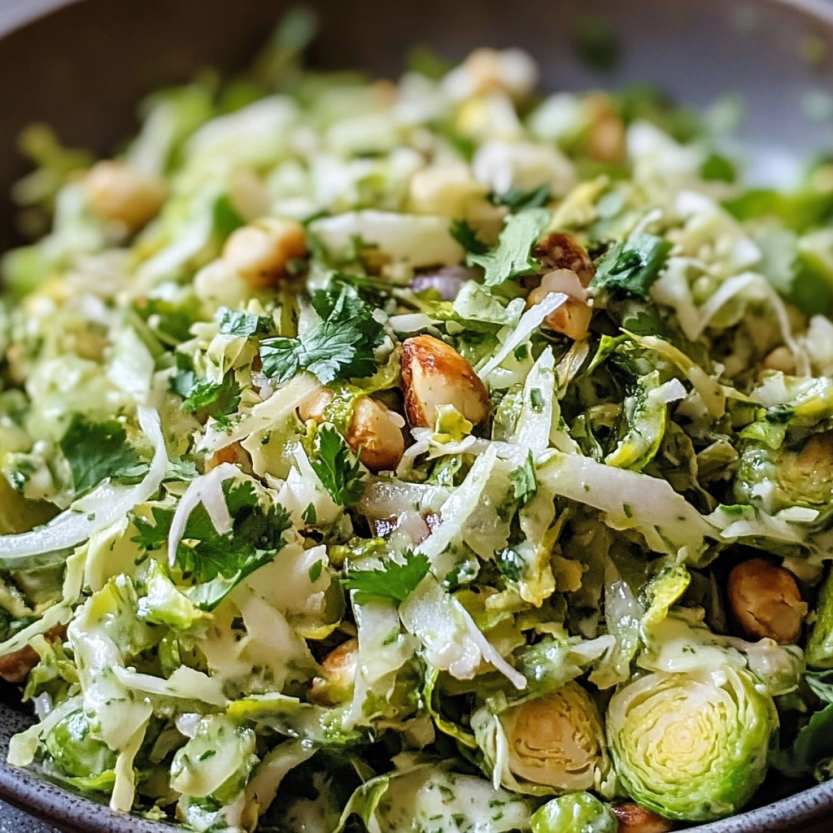 A bowl of roasted squash salad with cilantro lime dressing.