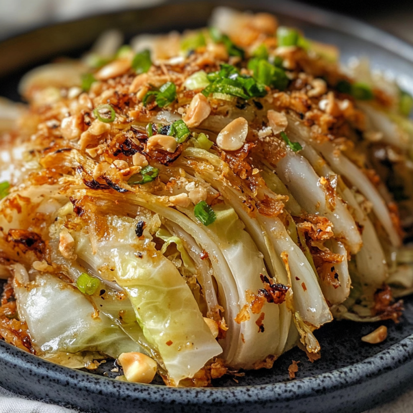 A dish of Dan Dan Charred Cabbage.