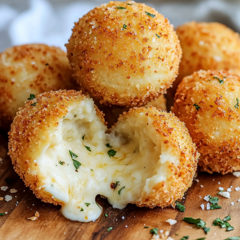 Air fryer cheesy mashed potato balls.