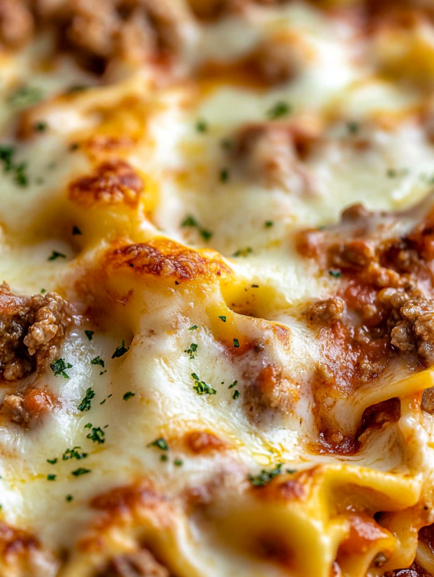 A close up of a crockpot bowtie casserole.
