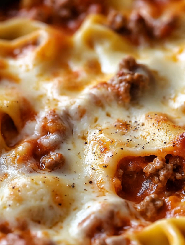 A close up of a crockpot bowtie casserole.