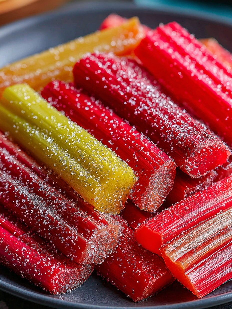 Sweet roasted rhubarb vanilla.