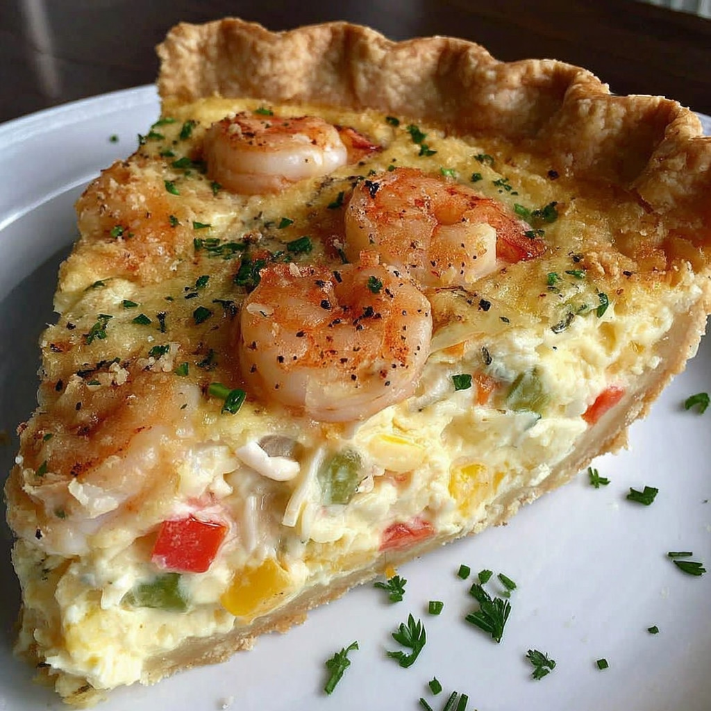 A slice of Florida Shrimp Pie.