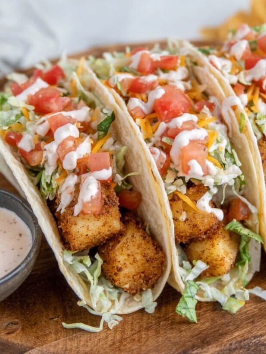 A spicy potato soft taco with lettuce and tomato.