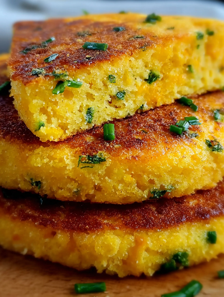 Moist Navajo Cornbread with Cheese.