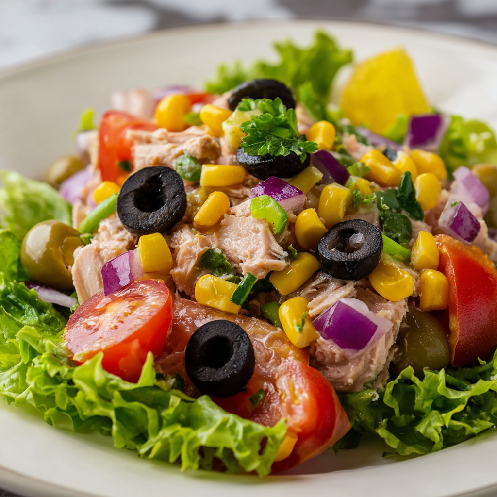 A plate of Italian tuna salad.