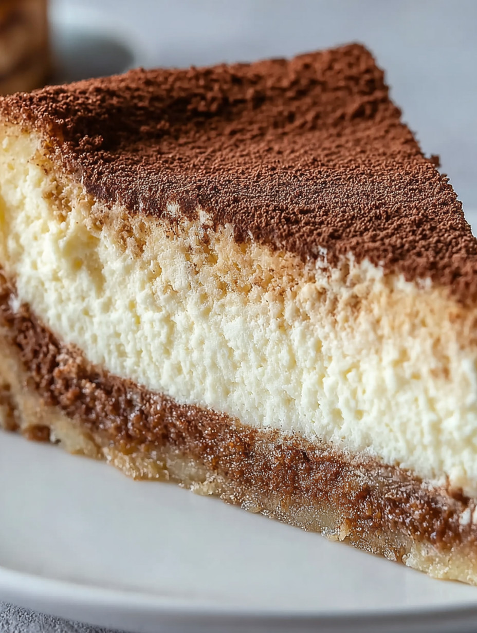 A slice of churro cheesecake.