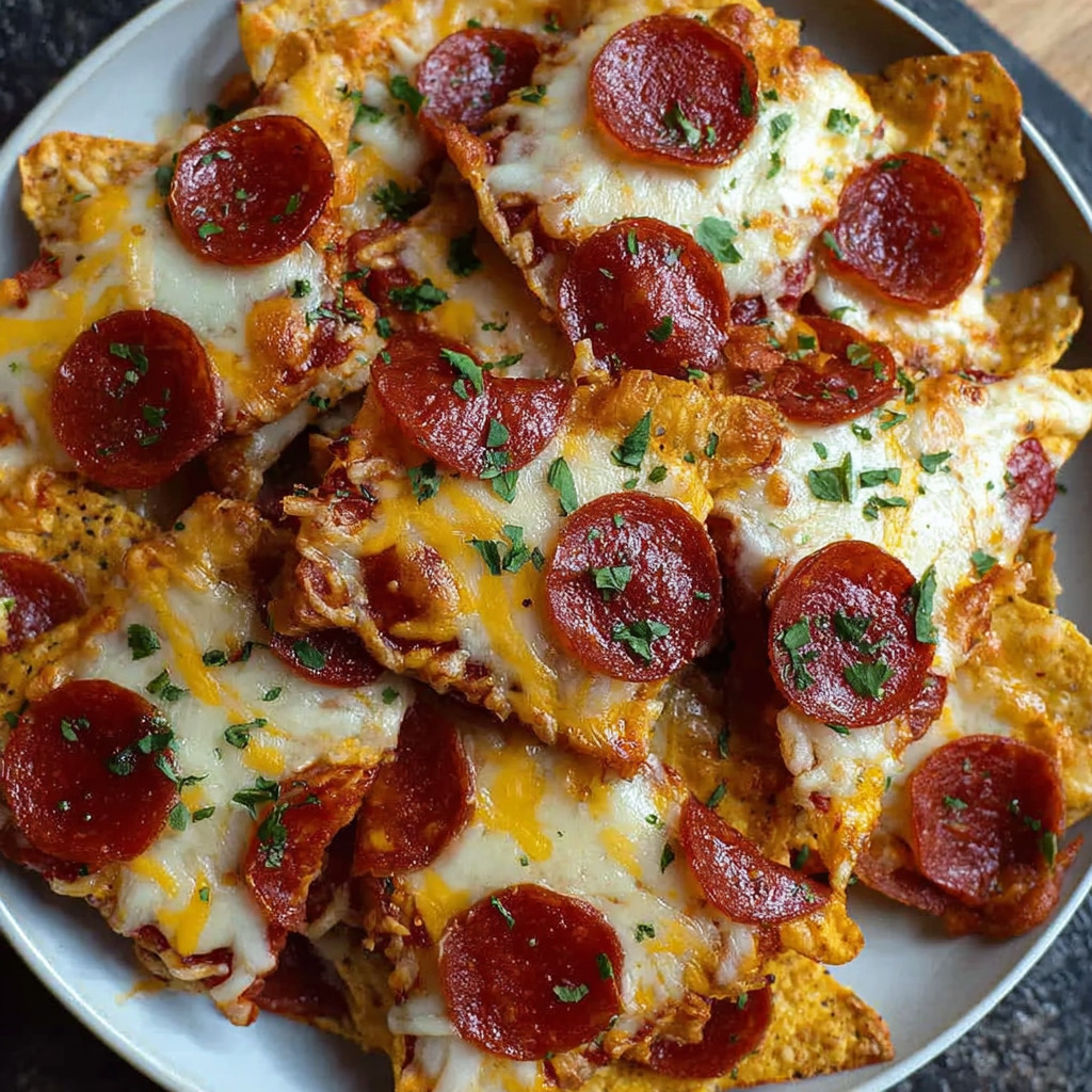 A plate of pizza chips.