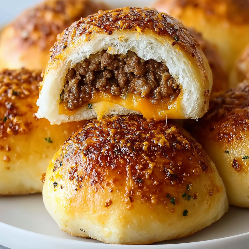 Garlic Parmesan Cheeseburger Bombs.