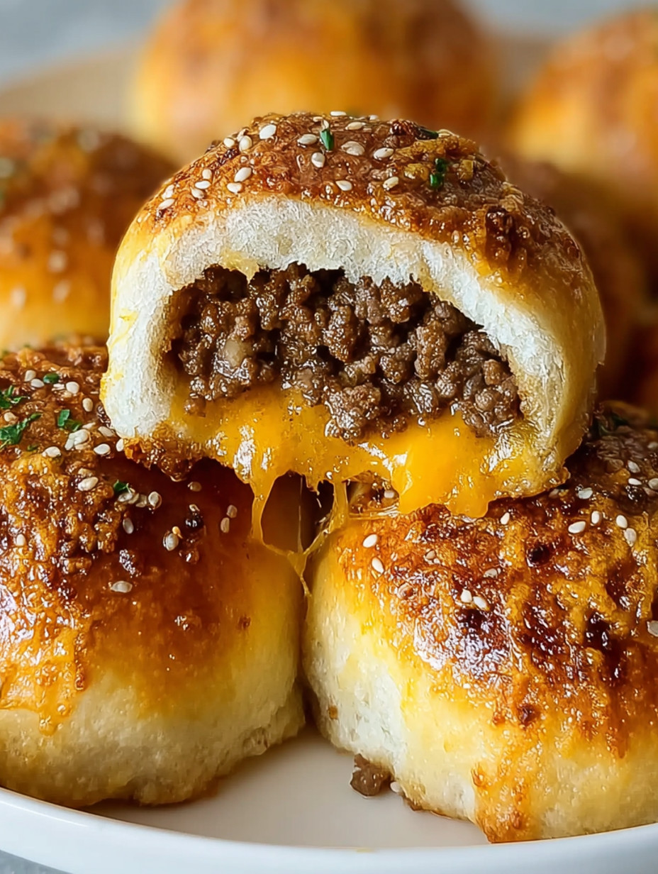 Garlic Parmesan Cheeseburger Bombs.