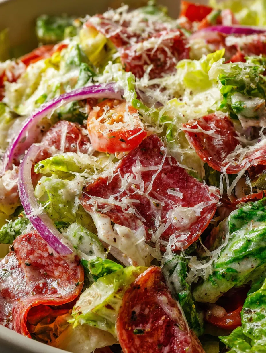 A close up of a salad with tomatoes, onions, and cheese.