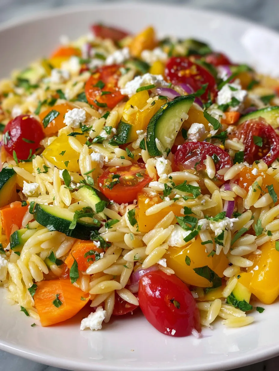 A colorful salad with rice, tomatoes, cucumbers, and feta cheese.