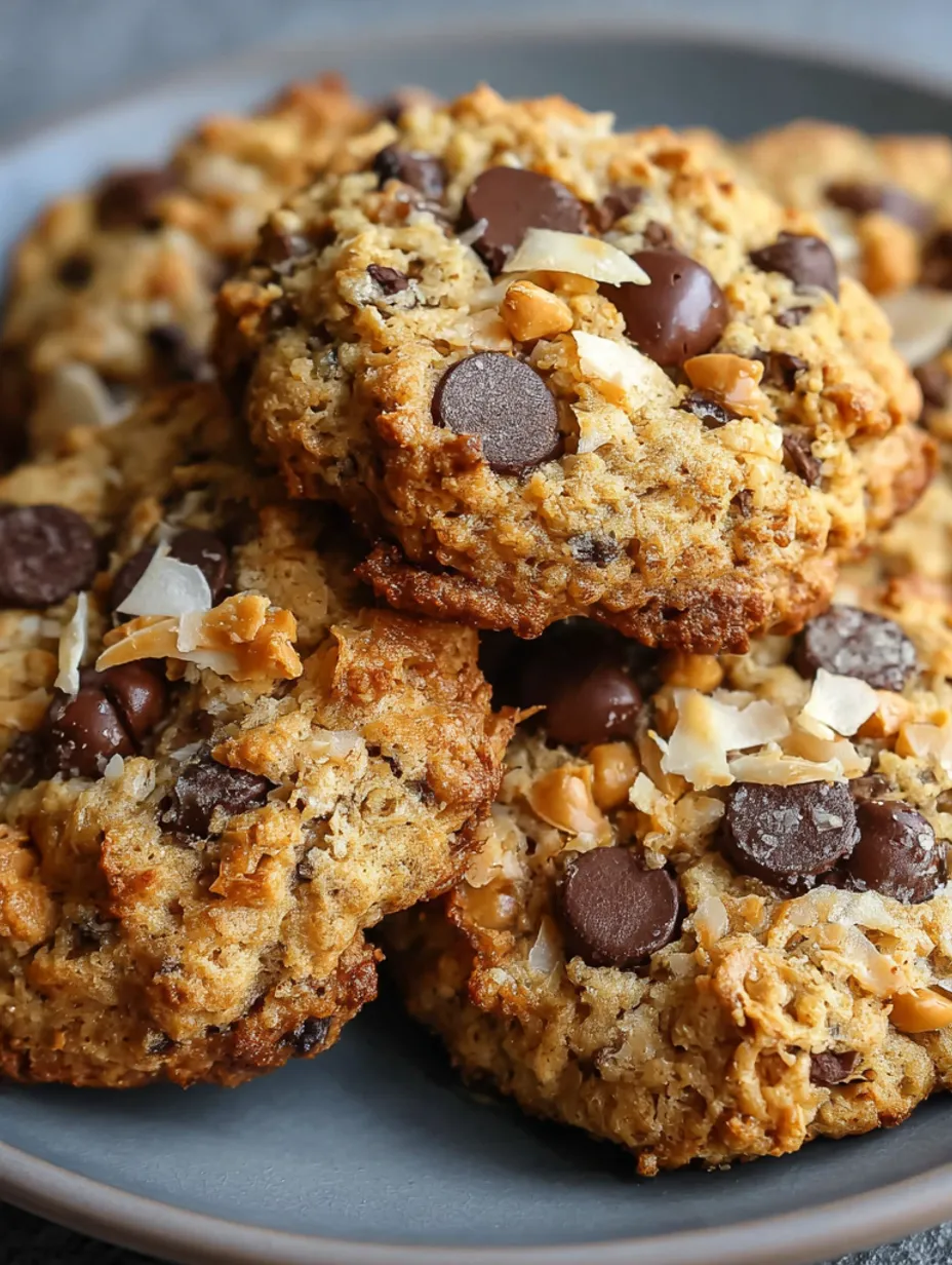 Peanut butter banana cookies on a plate.