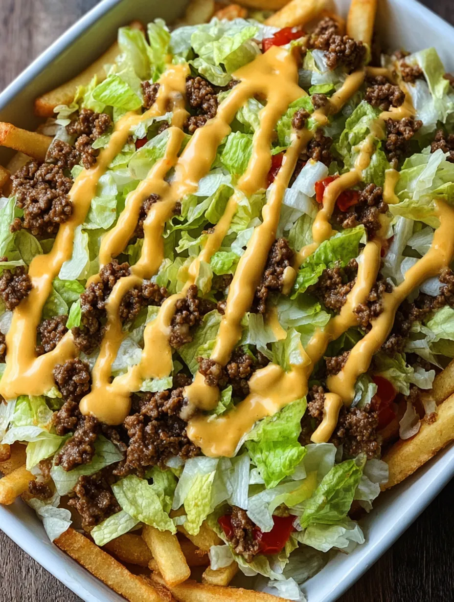 A plate of Big Mac Loaded Fries.