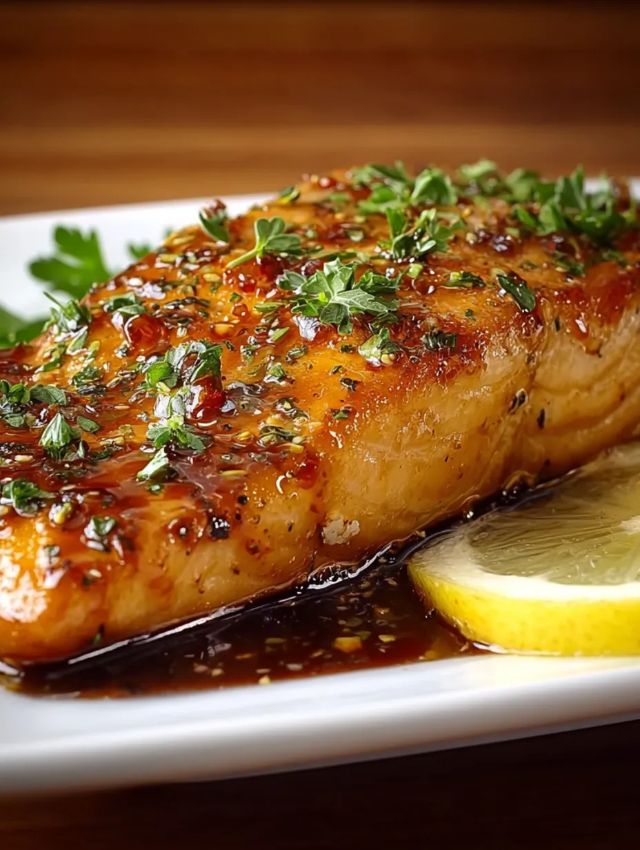 A piece of Texas Roadhouse Style Baked Salmon.