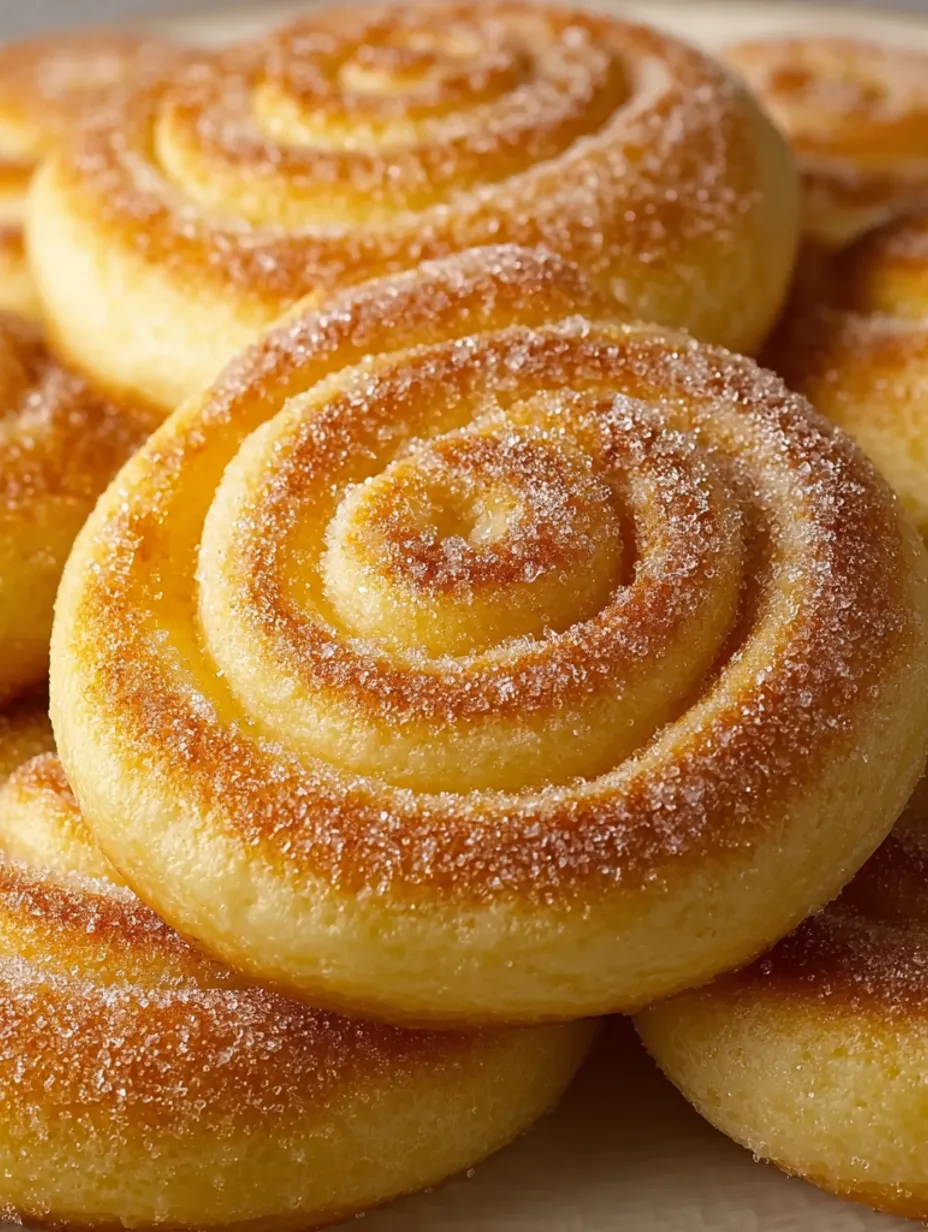 Golden yogurt pan rounds with sugar on top.