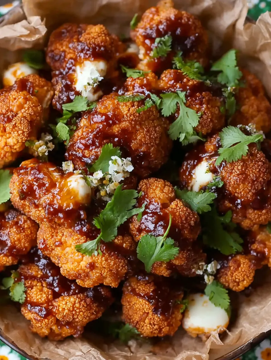 A plate of crunchy BBQ cauliflower wings.
