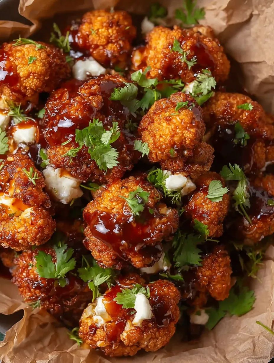 A plate of crunchy BBQ cauliflower wings.