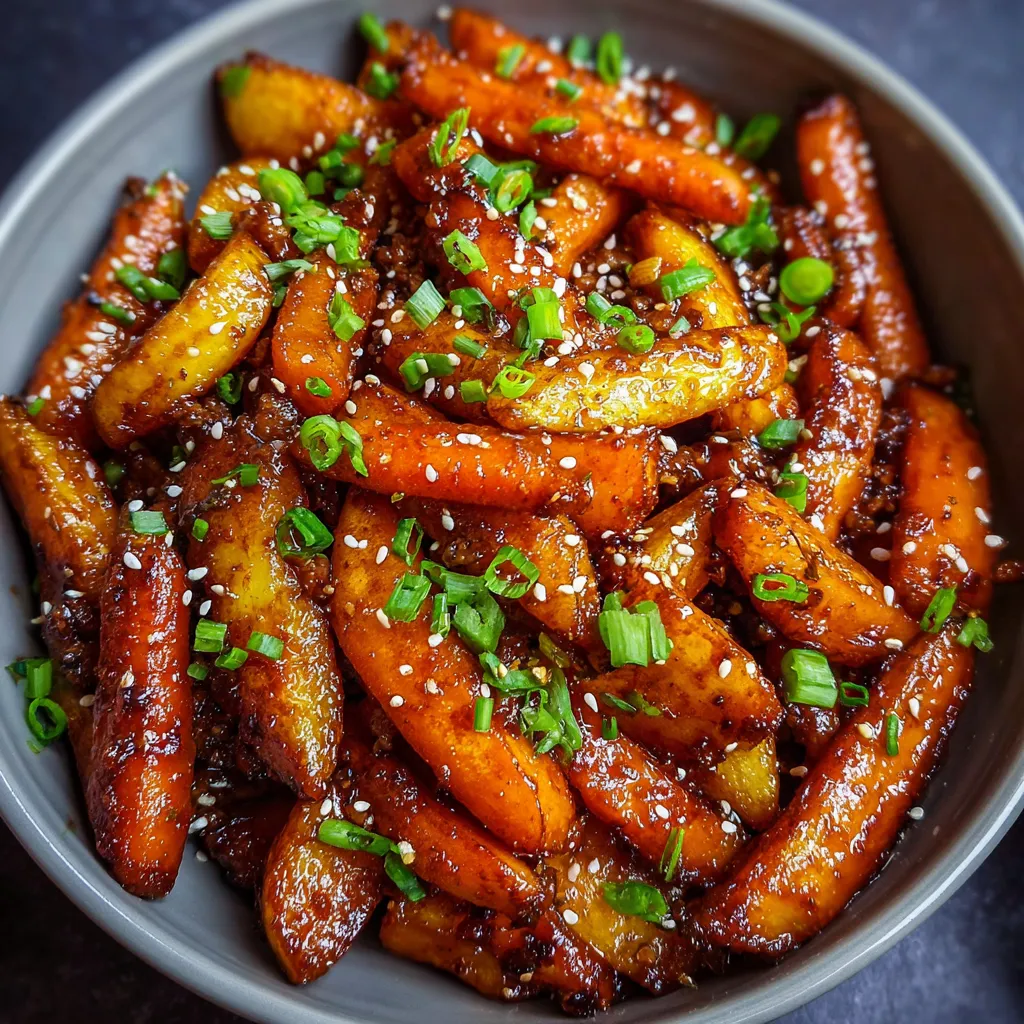 A bowl of honey chili potatoes.