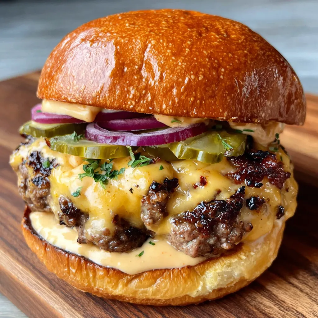 A close up of a burger with baconnaise.