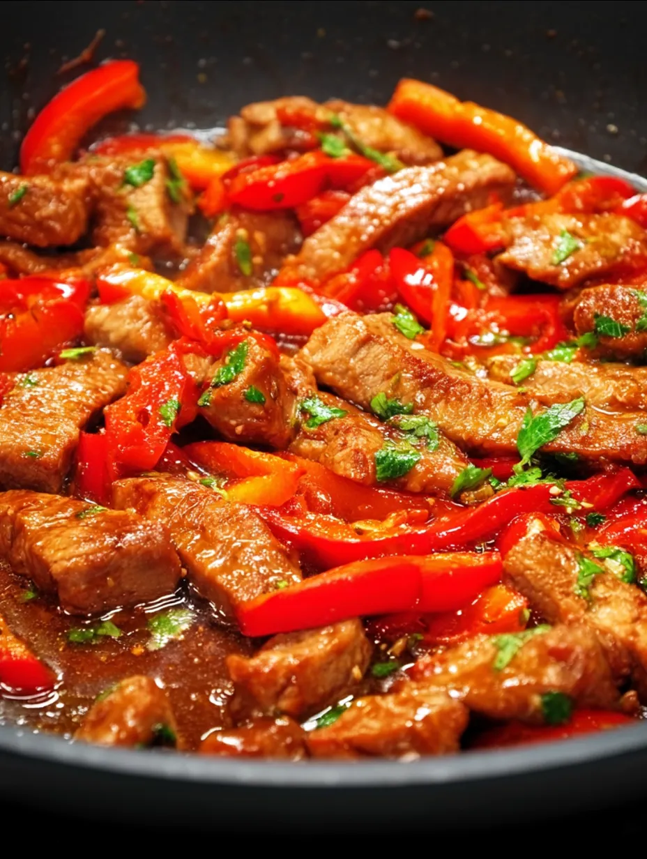 A dish of meat and vegetables.