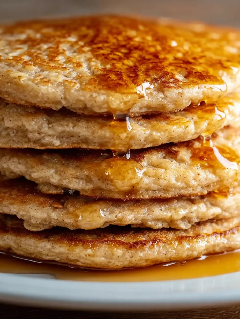 A stack of pancakes with syrup on top.
