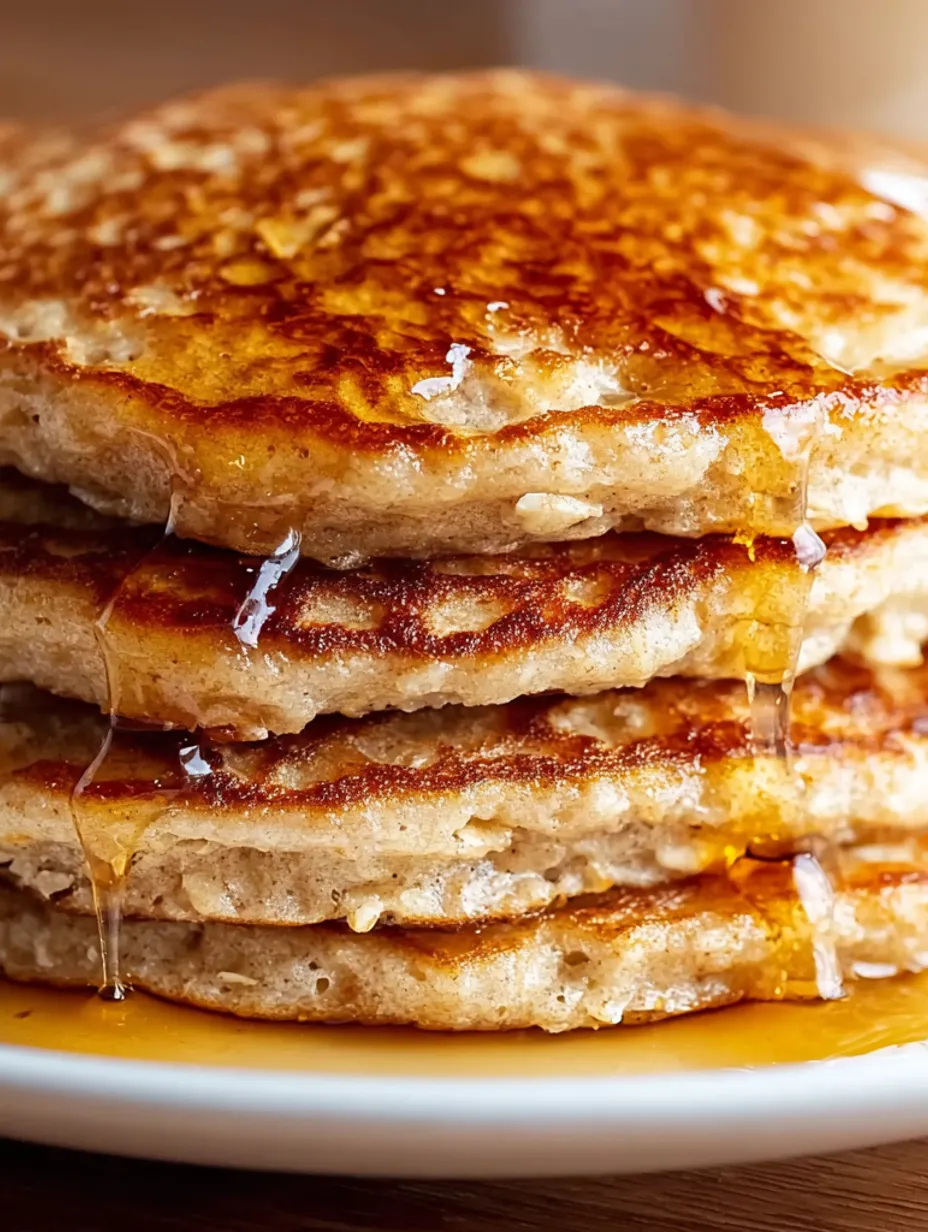 A stack of pancakes with syrup on top.