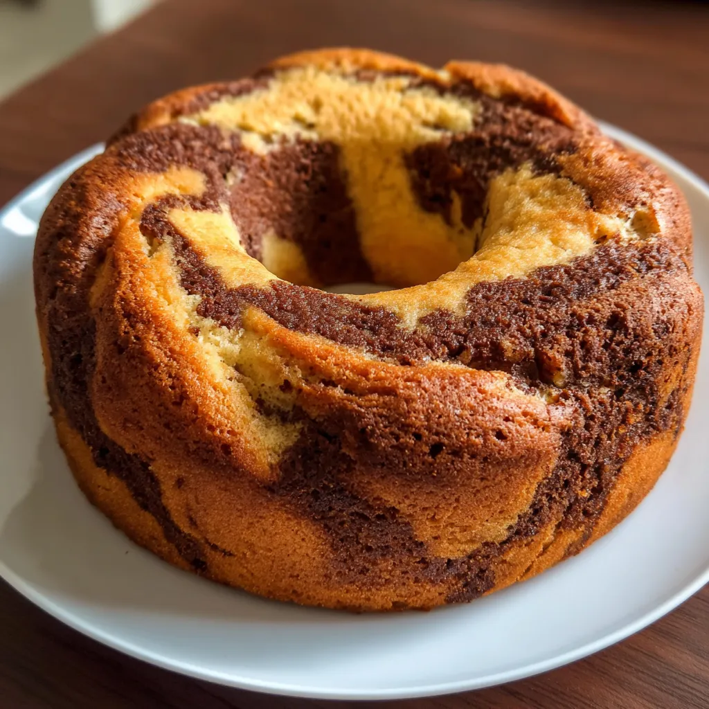 A slice of vanilla-raisin marble snack cake.