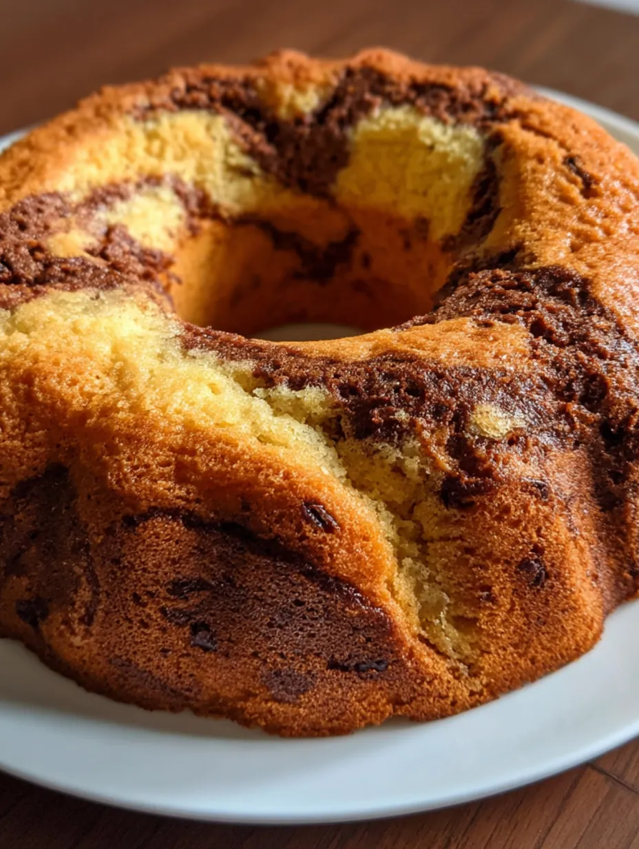 A slice of vanilla-raisin marble cake.