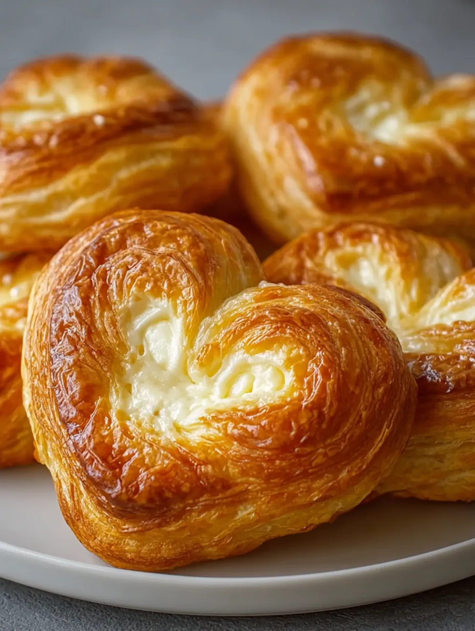 Sweet cream cheese rolls on a plate.