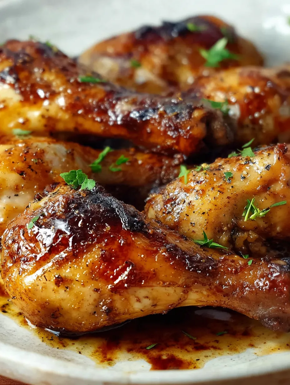 Chicken with sauce on a plate.