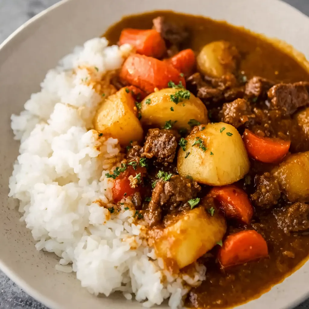 A bowl of rice with meat and vegetables.