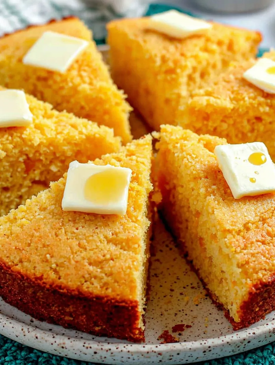 A slice of Grandma's Buttermilk Cornbread.