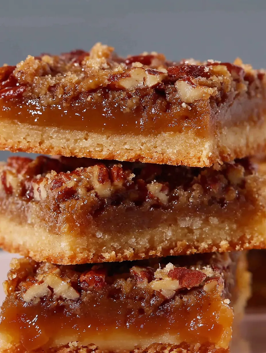 Three pieces of pumpkin oat bars.