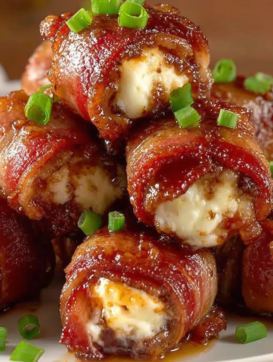 A stack of bacon wrapped around a cheese stick.