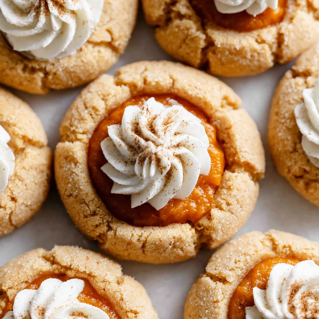 Pumpkin pie cookies with white frosting.