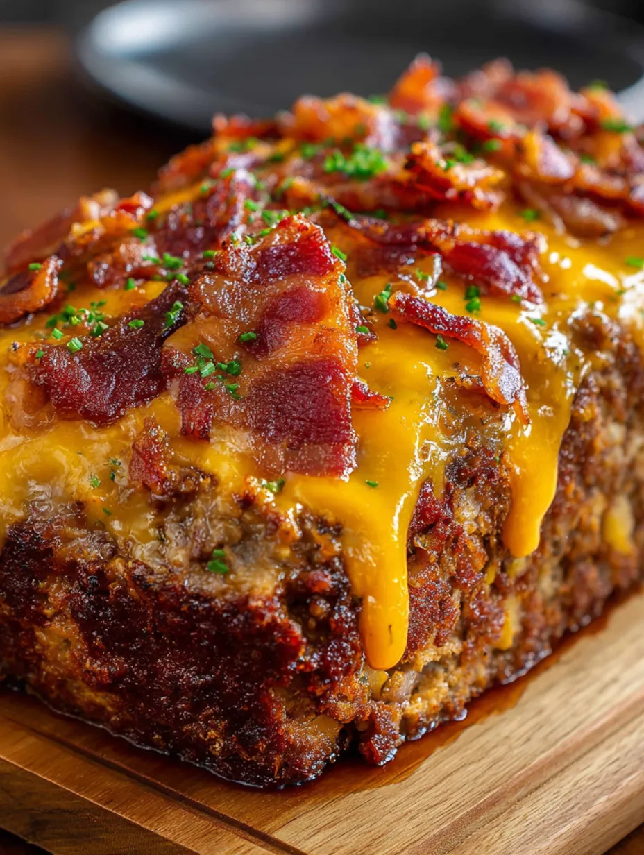 A hearty bacon cheeseburger loaf.