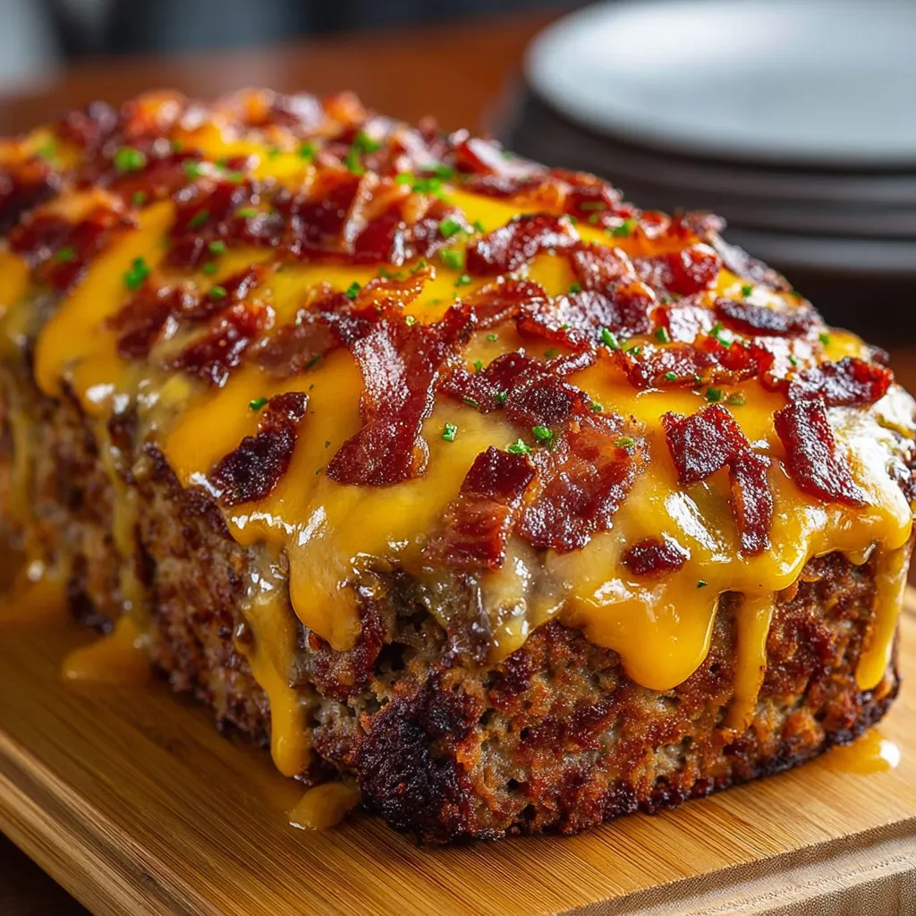 A hearty bacon cheeseburger loaf.