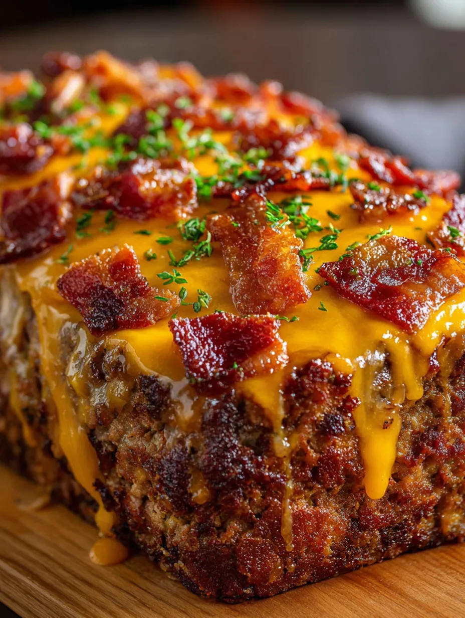 A hearty bacon cheeseburger loaf.