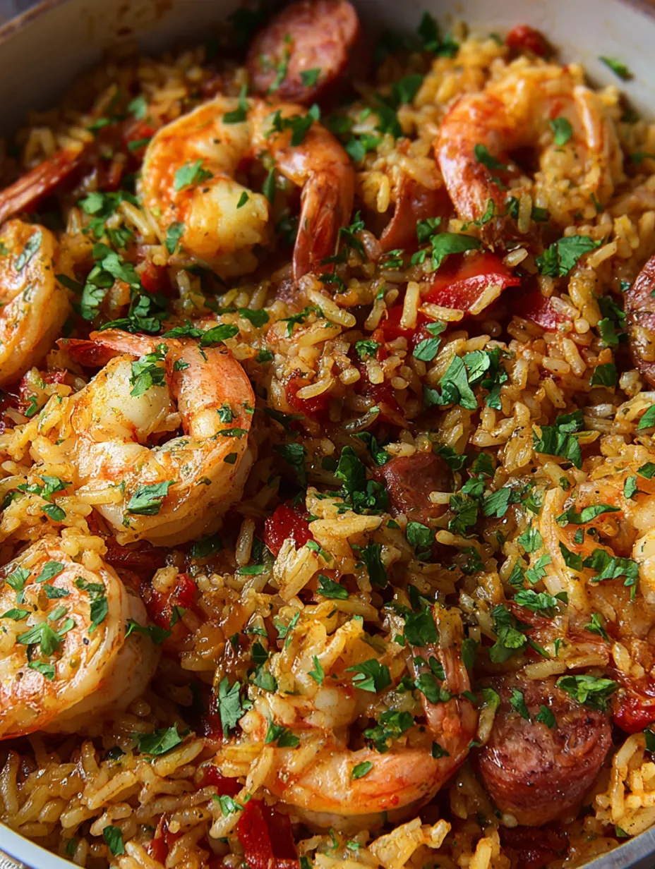 A dish of rice and shrimp.